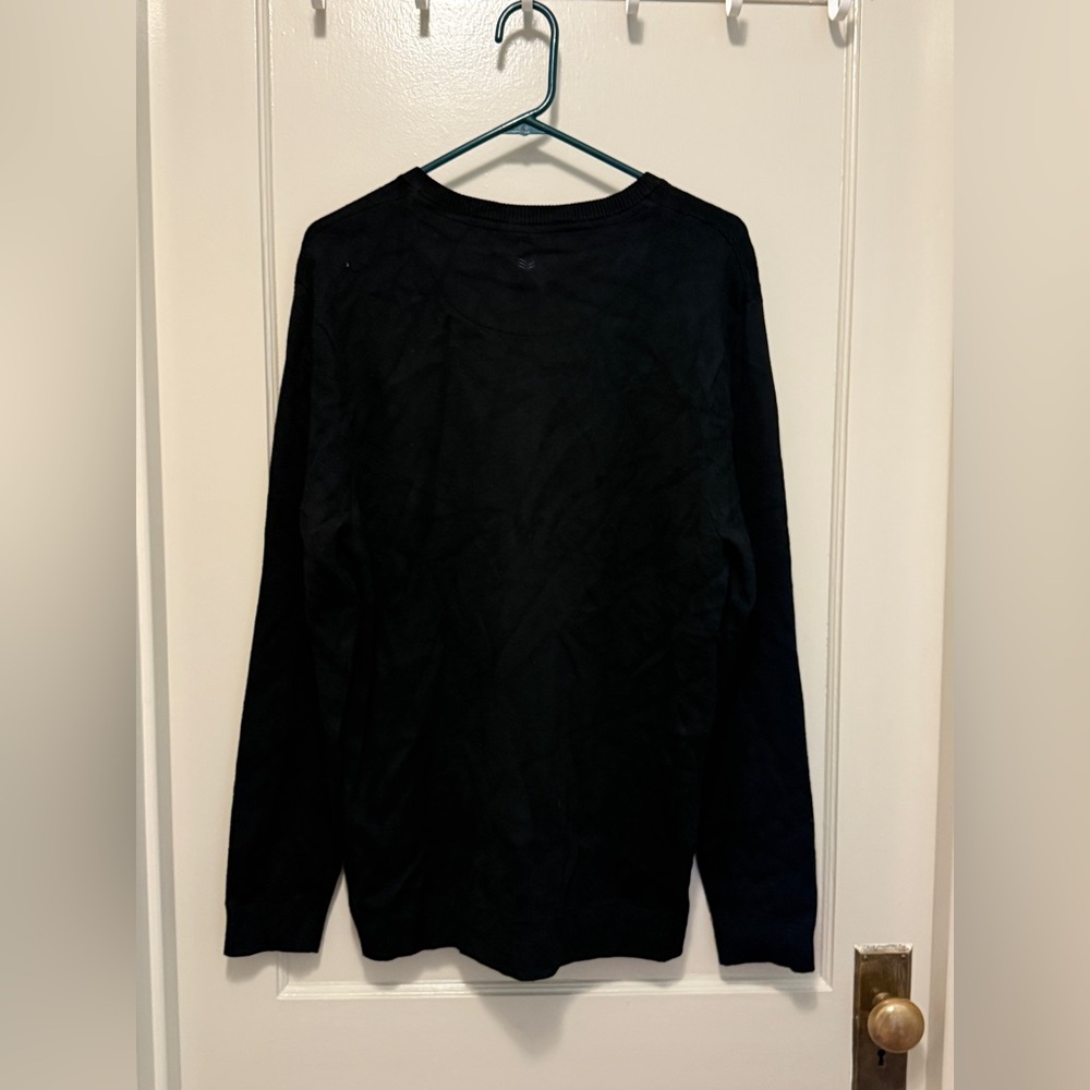 Buttercloth Black V-Neck Sweater